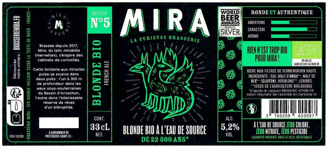 Etiquette BRASSERIE MIRA 34