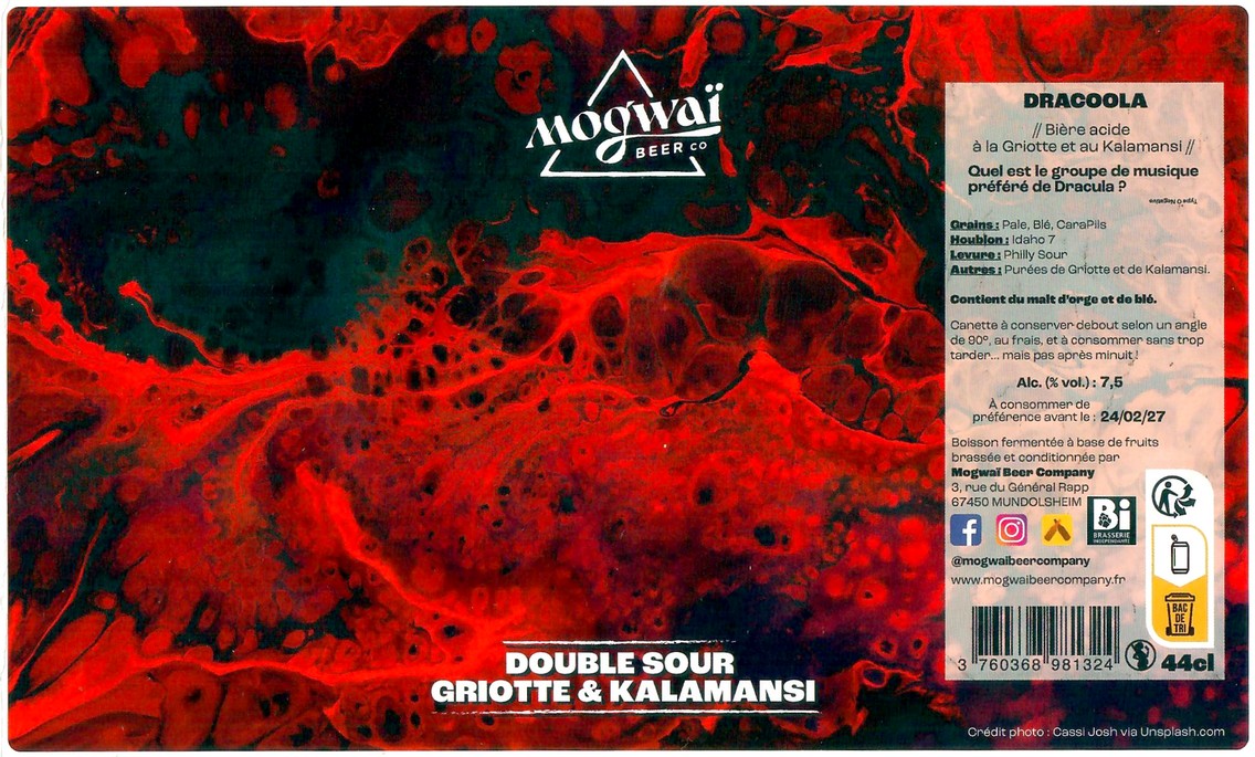 Etiquette BRASSERIE MOGWAI BEER CO 101