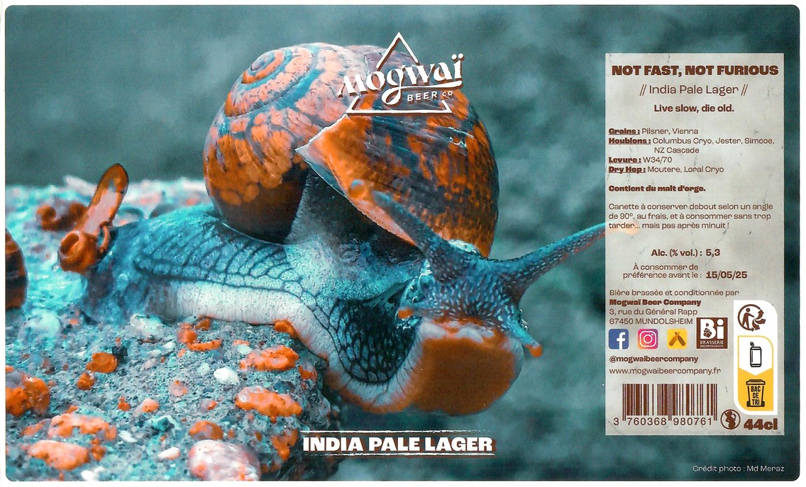 Etiquette BRASSERIE MOGWAI BEER CO 110