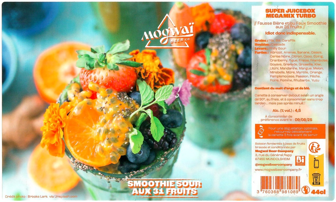 Etiquette BRASSERIE MOGWAI BEER CO 58