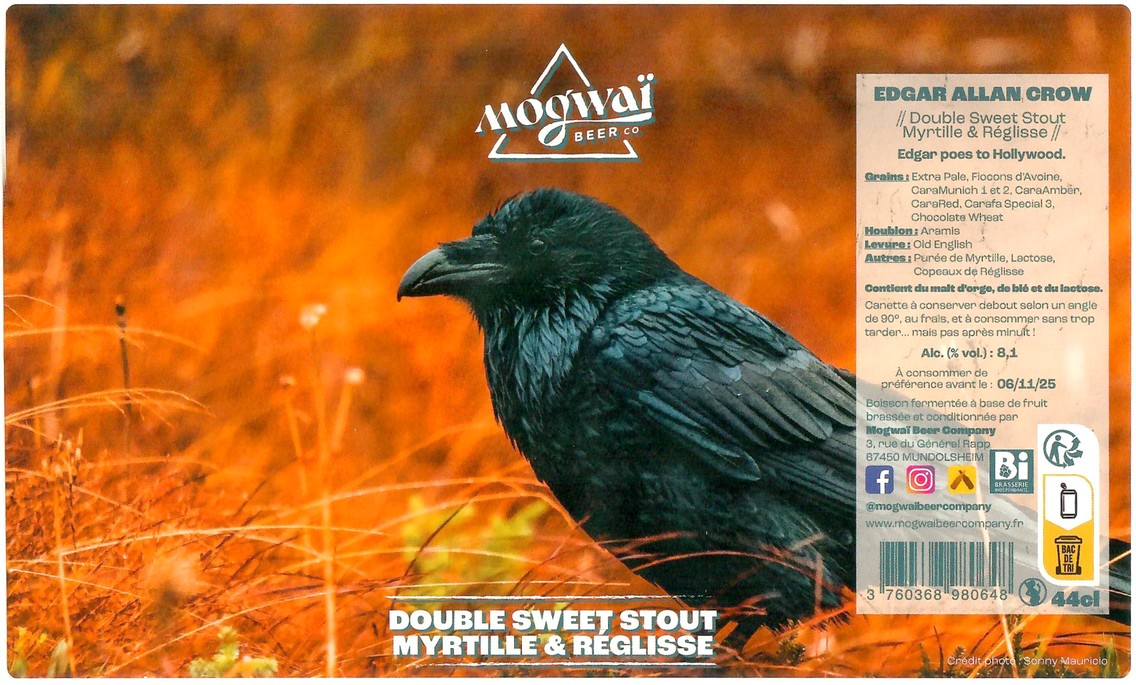 Etiquette BRASSERIE MOGWAI BEER COMPANY 86
