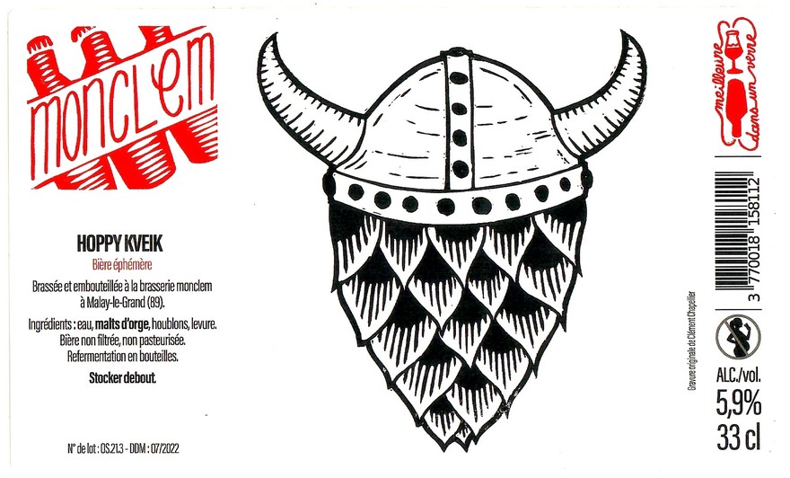 Etiquette BRASSERIE MONCLEM 13