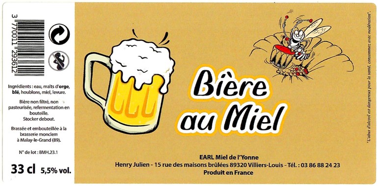 Etiquette BRASSERIE MONCLEM 16