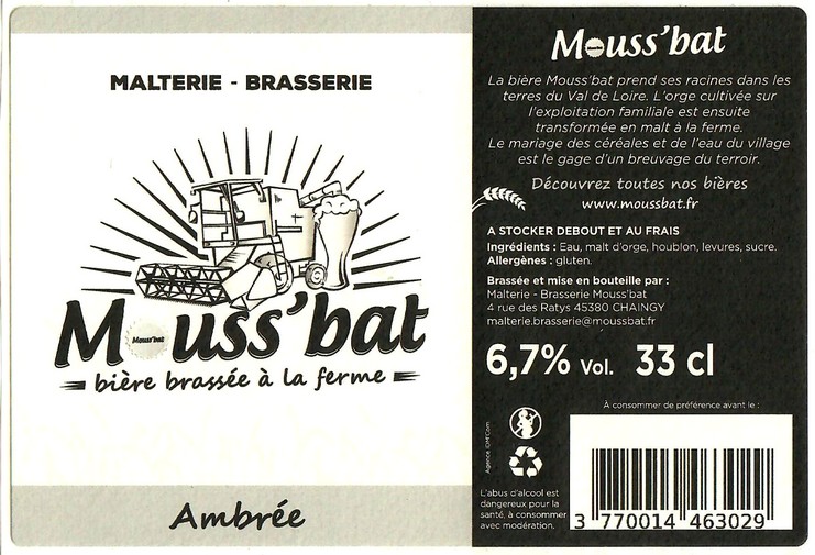 Etiquette BRASSERIE MOUSS BAT 06
