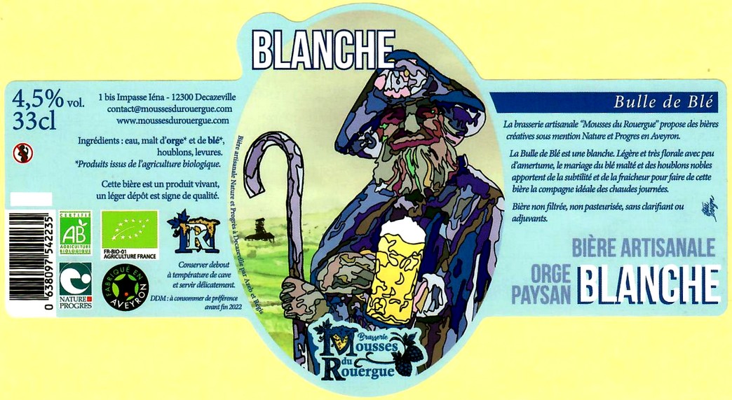 etiquette BRASSERIE MOUSSES DU ROUERGUE 06