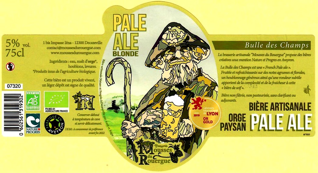 etiquette BRASSERIE MOUSSES DU ROUERGUE 07
