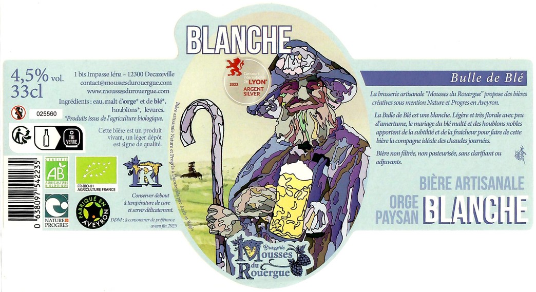 Etiquette BRASSERIE MOUSSES DU ROUERGUE 13