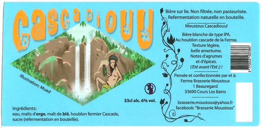 Etiquette BRASSERIE MOUSTOUS 22