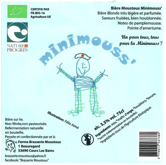 Etiquette BRASSERIE MOUSTOUS 25