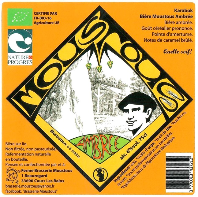 Etiquette BRASSERIE MOUSTOUS 28