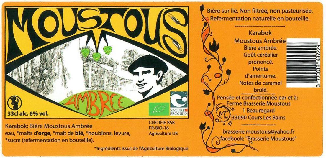 Etiquette BRASSERIE MOUSTOUS 29