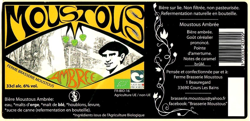 Etiquette BRASSERIE MOUSTOUS 38