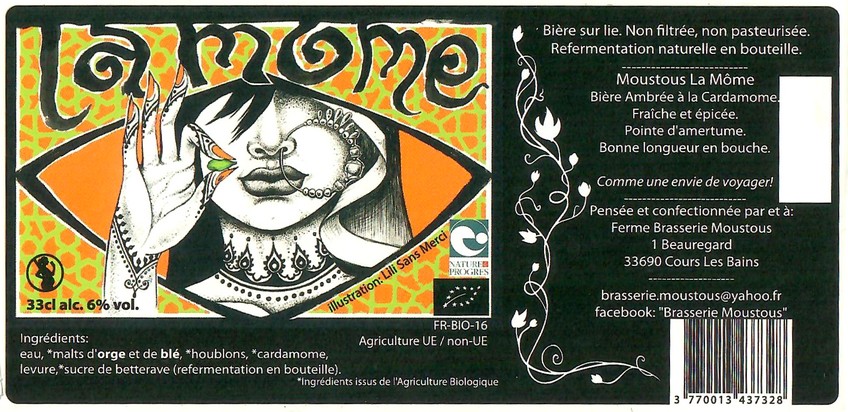 Etiquette BRASSERIE MOUSTOUS 43