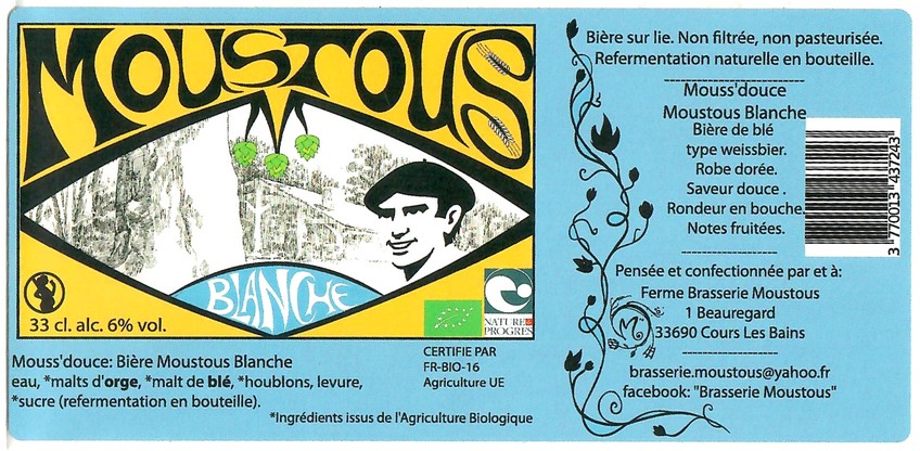 Etiquette BRASSERIE MOUSTOUS 44