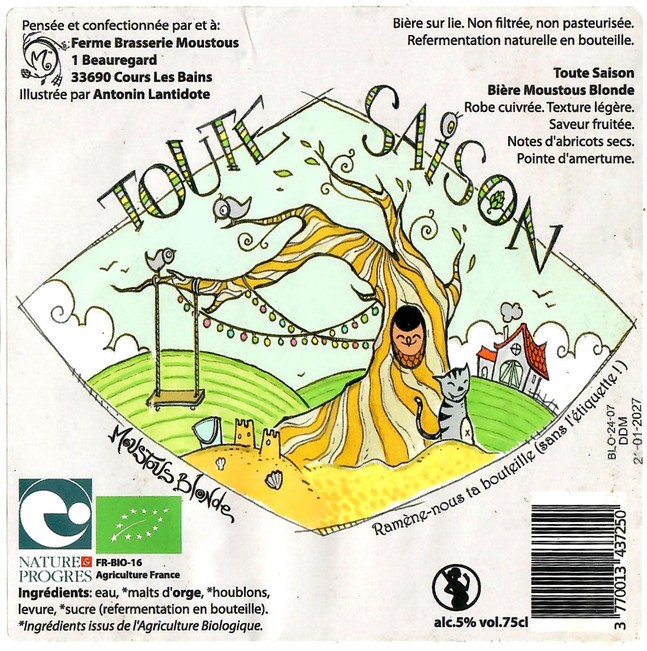 Etiquette BRASSERIE MOUSTOUS 52