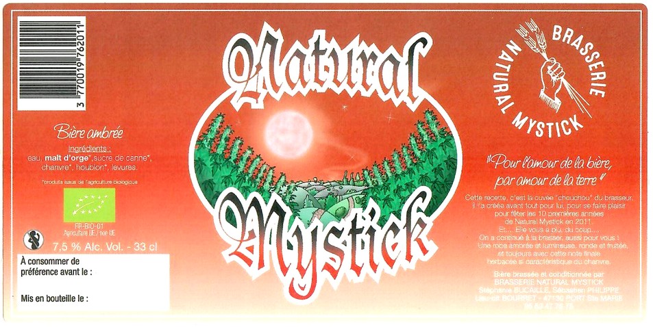 Etiquette BRASSERIE NATURAL MYSTIC 01