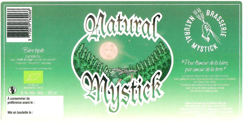 Etiquette BRASSERIE NATURAL MYSTIC 04