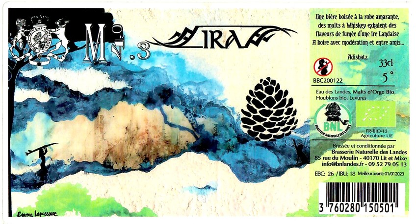 Etiquette BRASSERIE NATURELLE DES LANDES  14