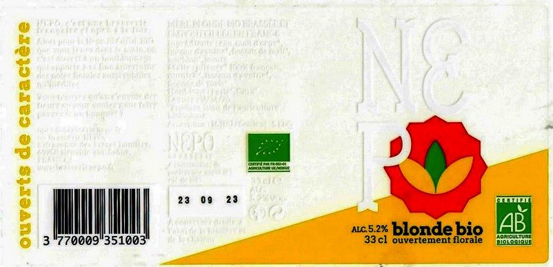 Etiquette BRASSERIE NEPO 03