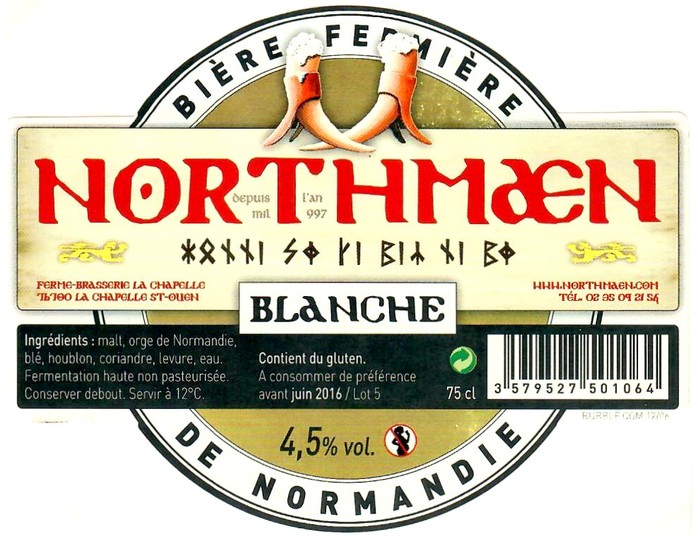 Etiquette BRASSERIE NORTHMAEN 91