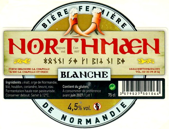 Etiquette BRASSERIE NORTHMAEN 93