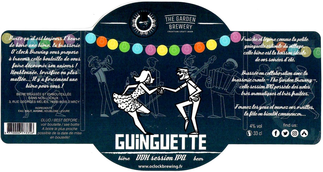 Etiquette BRASSERIE O CLOCK 31