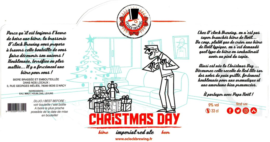 Etiquette BRASSERIE O CLOCK 38