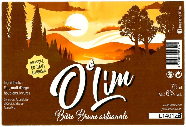 Etiquette BRASSERIE O'LIM 13
