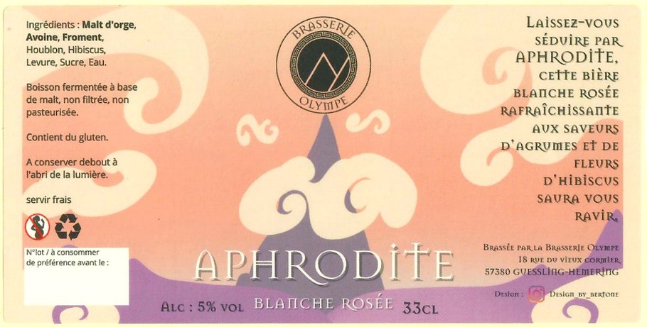 Etiquette BRASSERIE OLYMPE 05