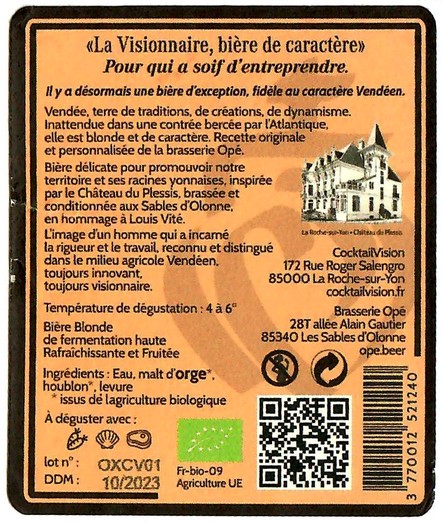 Etiquette BRASSERIE OPE 24B