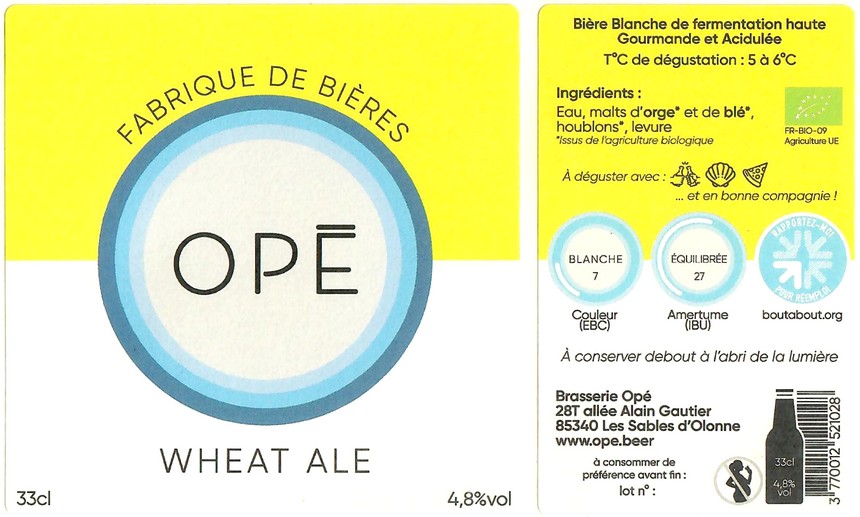 Etiquette BRASSERIE OPE 29