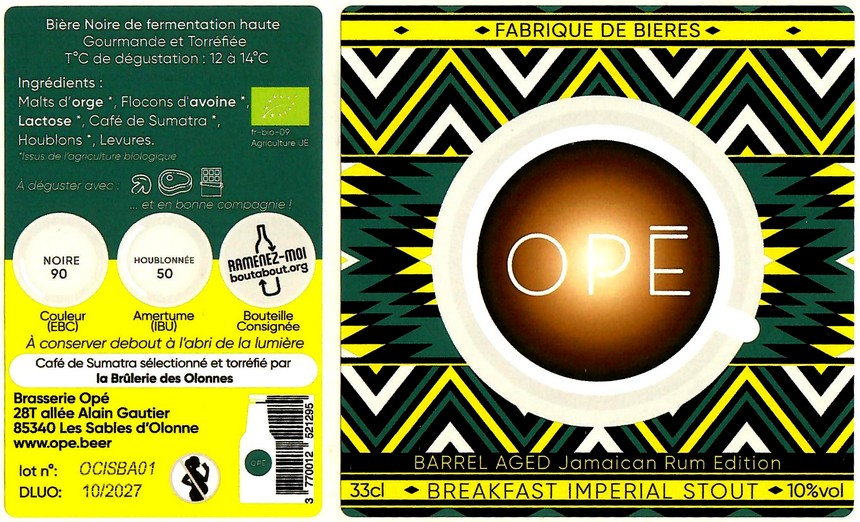 Etiquette BRASSERIE OPE 48