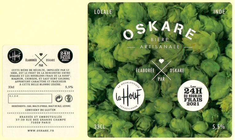 Etiquette BRASSERIE OSKARE 21