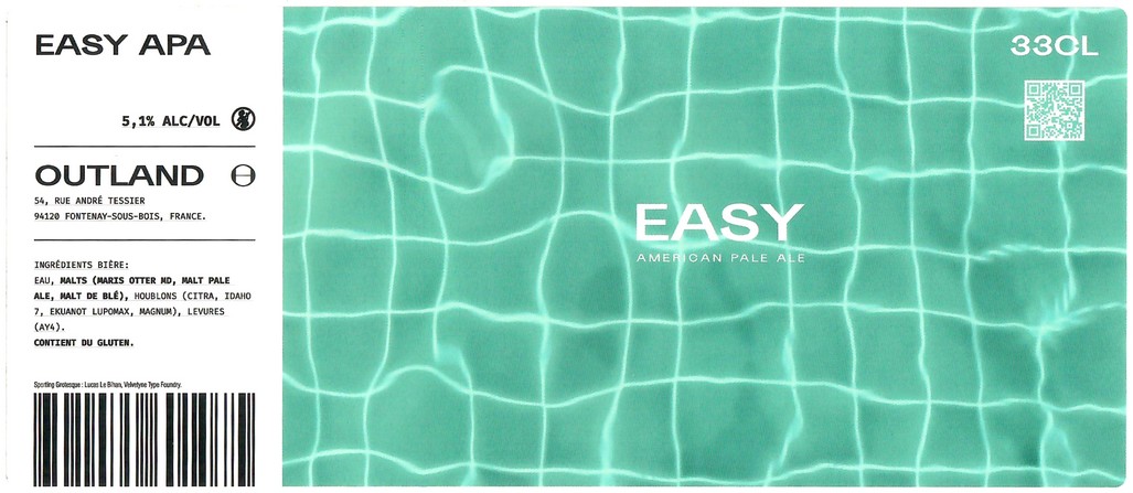 Etiquette BRASSERIE OUTLAND 19