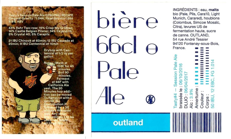 Etiquette BRASSERIE OUTLAND 42