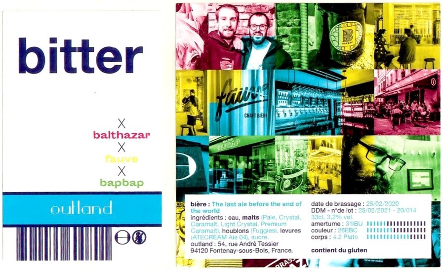 Etiquette BRASSERIE OUTLAND 45