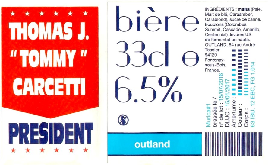 Etiquette BRASSERIE OUTLAND 59