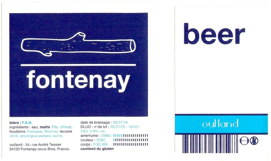 Etiquette BRASSERIE OUTLAND 62