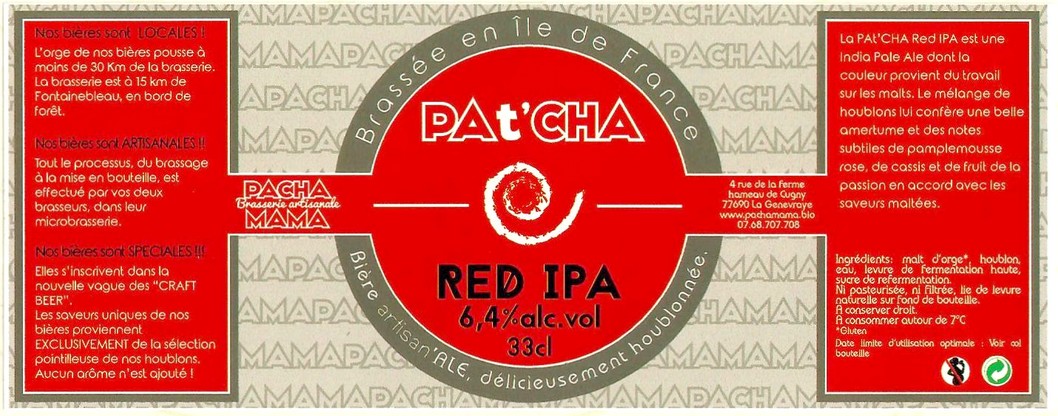 Etiquette BRASSERIE PACHAMAMA 19