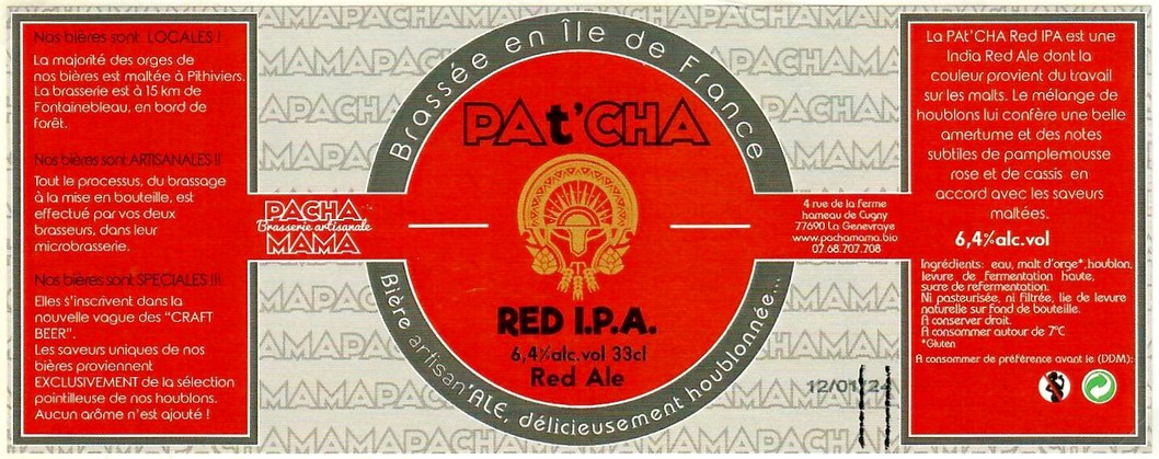 Etiquette BRASSERIE PACHAMAMA 44