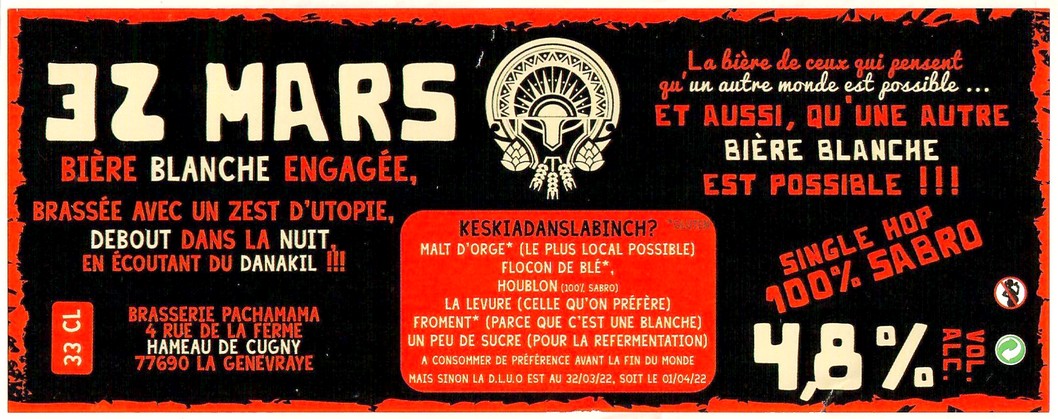 Etiquette BRASSERIE PACHAMAMA 50