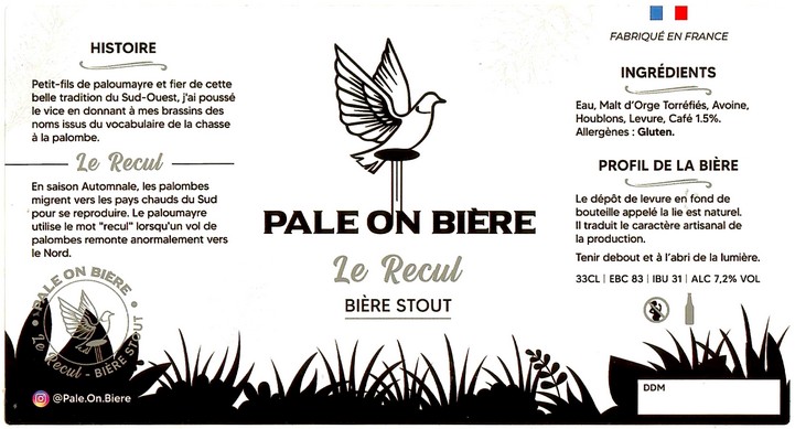 Etiquette BRASSERIE PALE ON BIERE 01