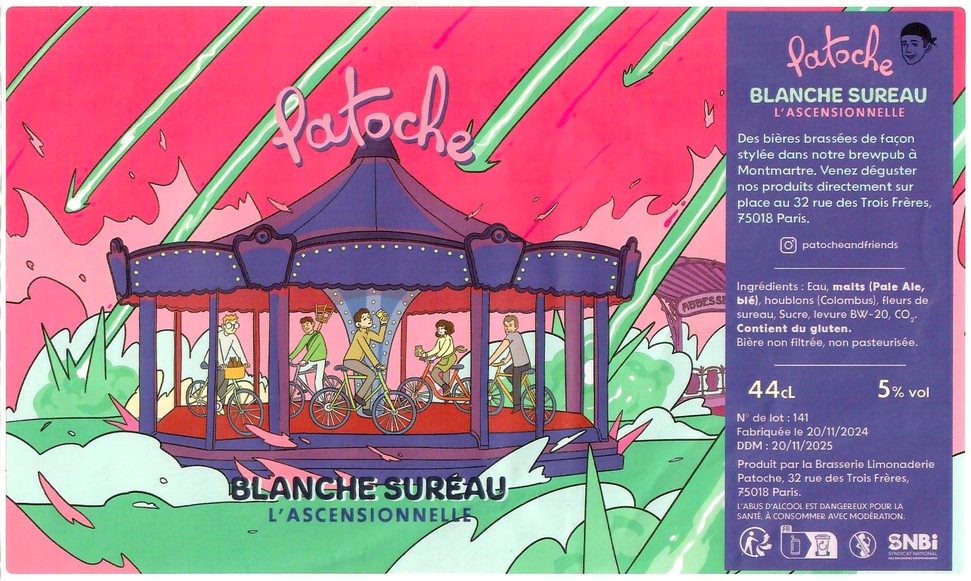 Etiquette BRASSERIE PATOCHE 01