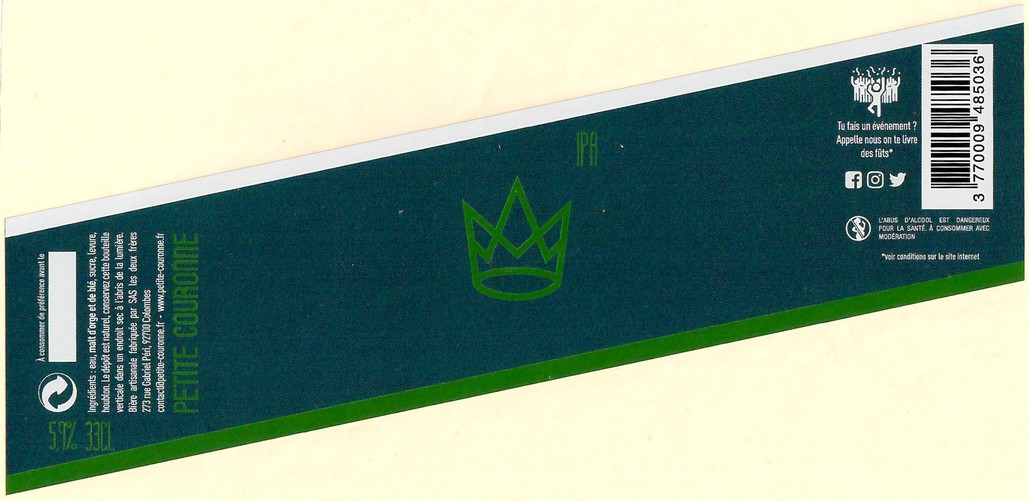 Etiquette BRASSERIE PETITE COURONNE 04