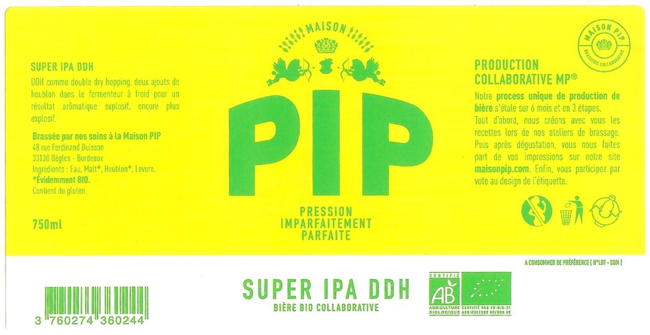 Etiquette BRASSERIE PIP 27