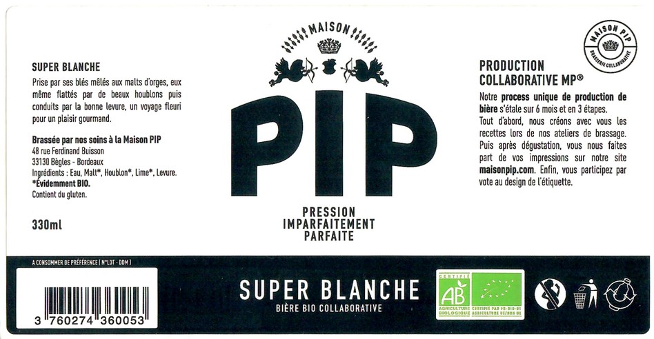 Etiquette BRASSERIE PIP 36