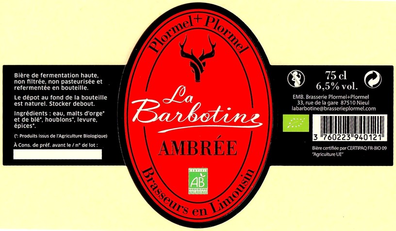 Etiquette BRASSERIE PLORMEL 01