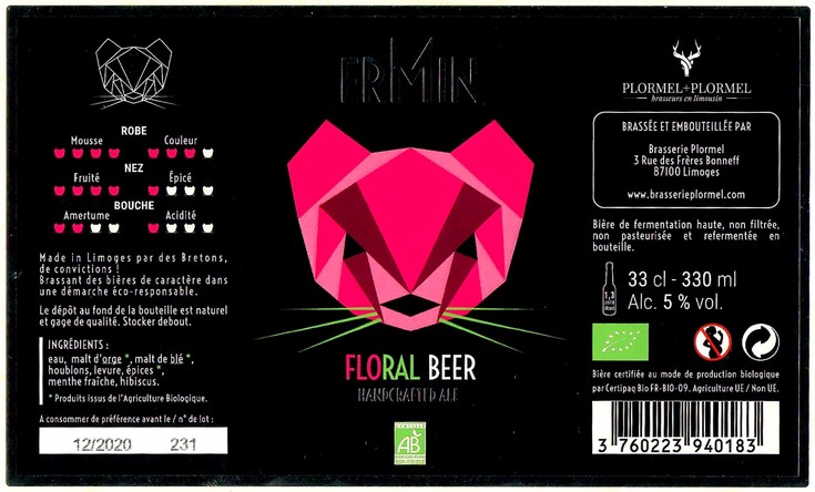 Etiquette BRASSERIE PLORMEL 09