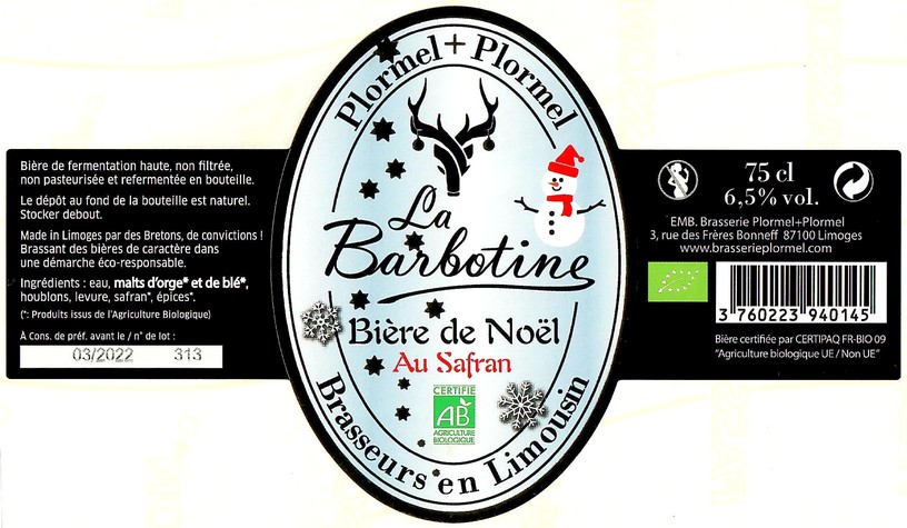 Etiquette BRASSERIE PLORMEL 24