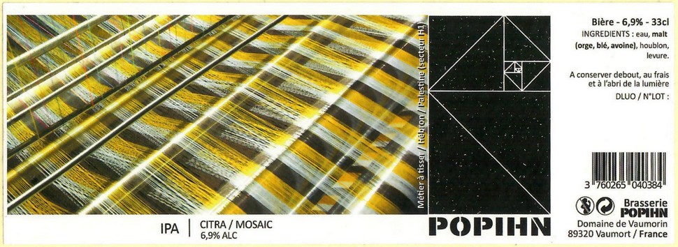 Etiquette BRASSERIE POHPIN 16